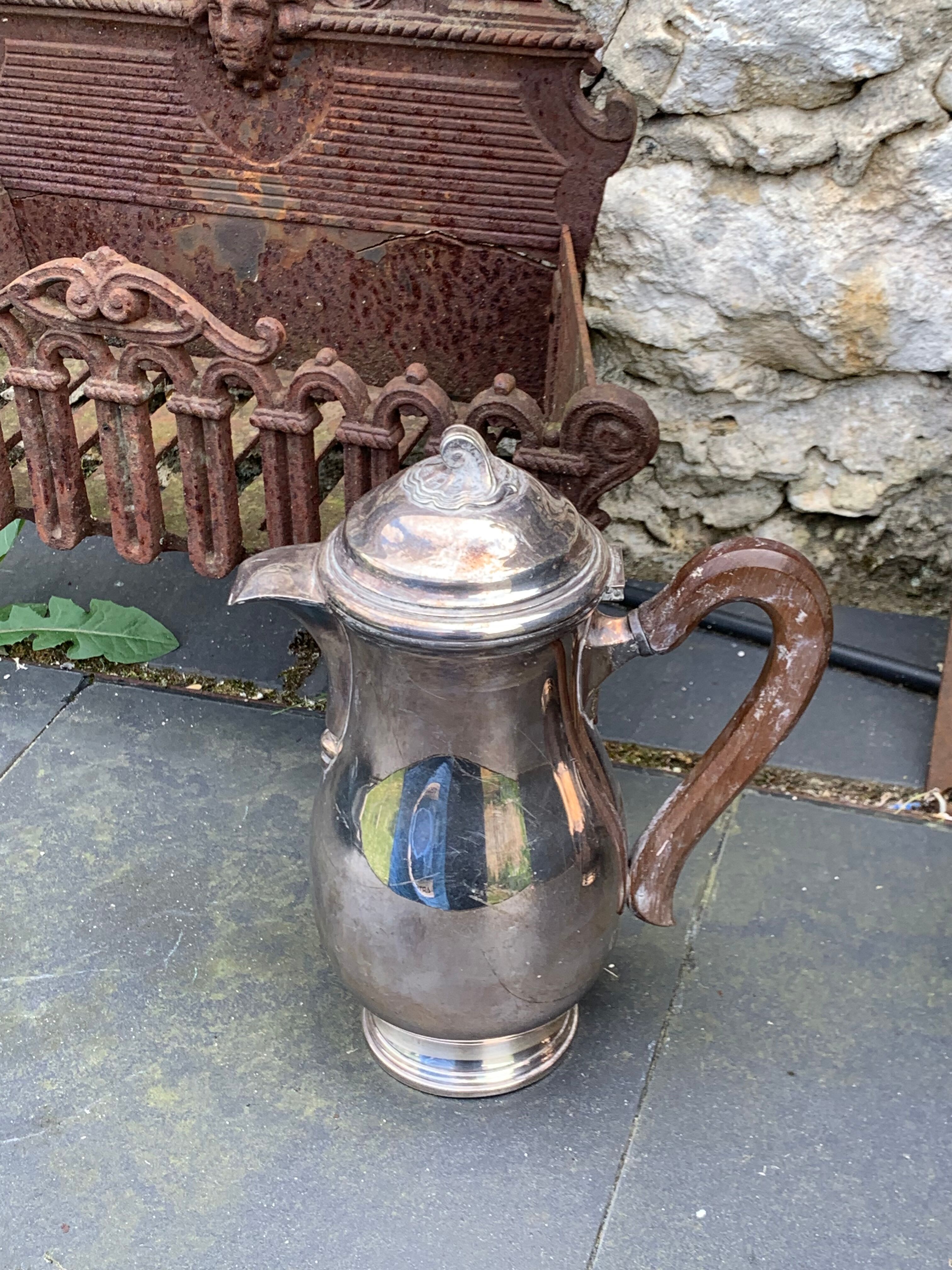 Coffee set in silver metal Orbrille hallmark