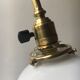 Old with opaline gooseneck desk lamp