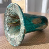 Vintage blown glass vase Mdina Glass, Malta – turquoise tones and a