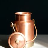 Copper and brass milk pot
