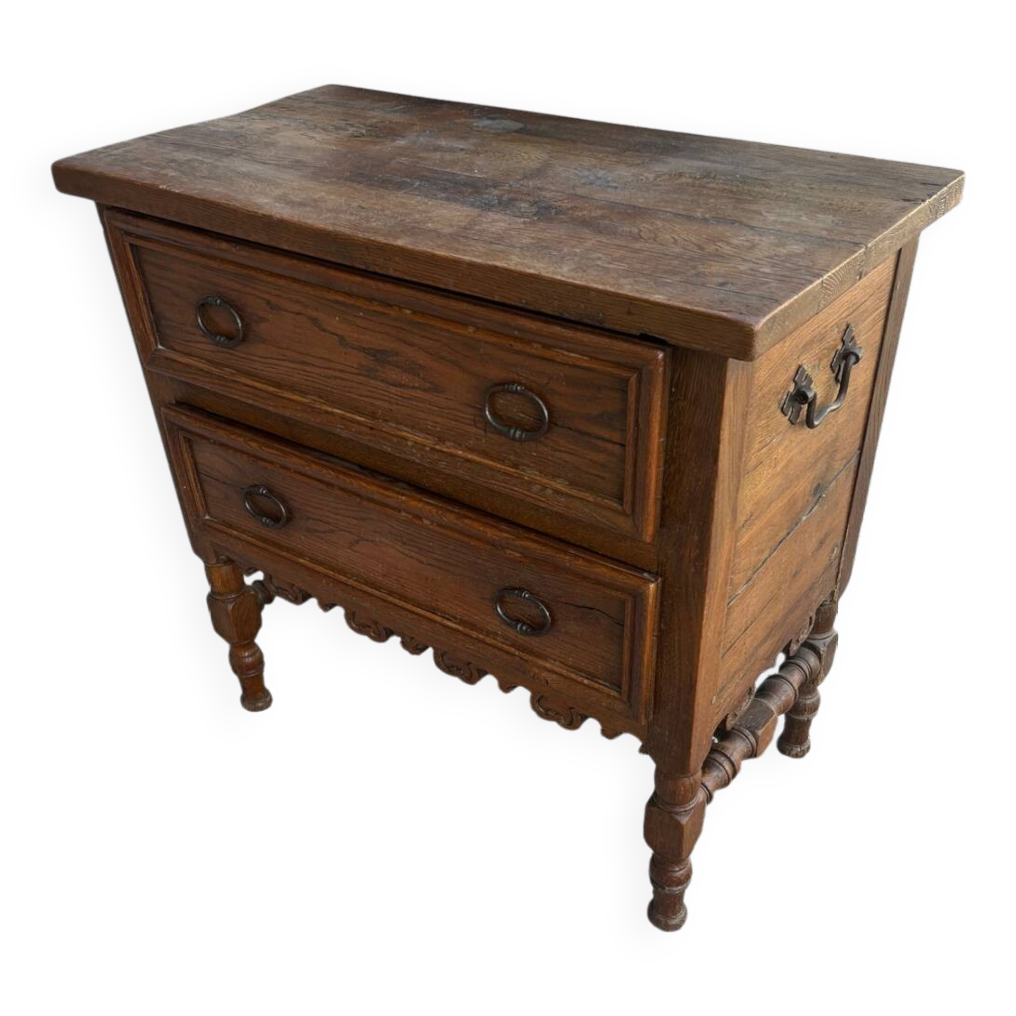 Antique solid oak chest of drawers