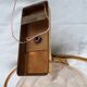 Pair of brass and glass wall lights