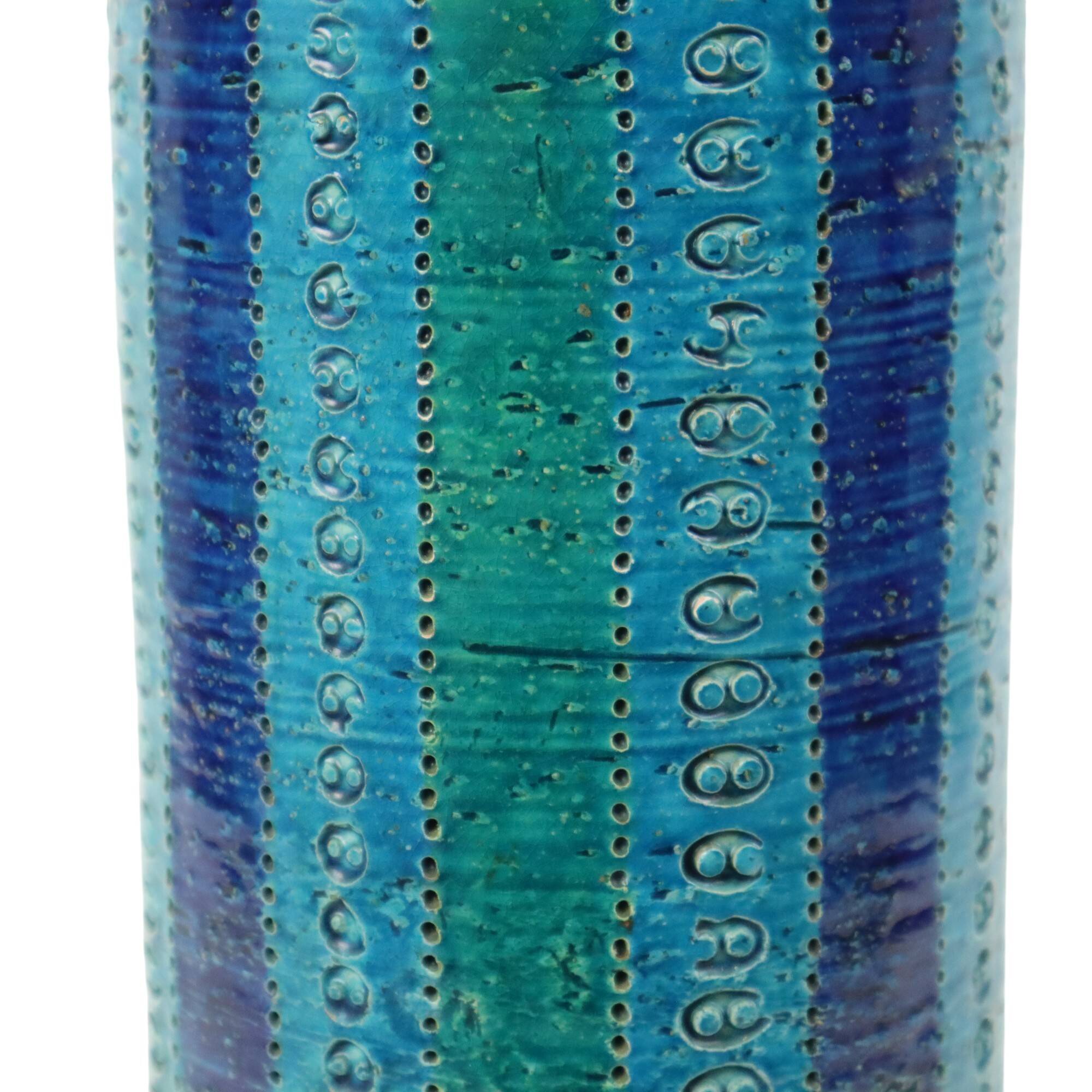 Aldo Londi for Bitossi Vase 1960s Rimini Blue Ceramics