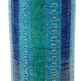 Aldo Londi for Bitossi Vase 1960s Rimini Blue Ceramics