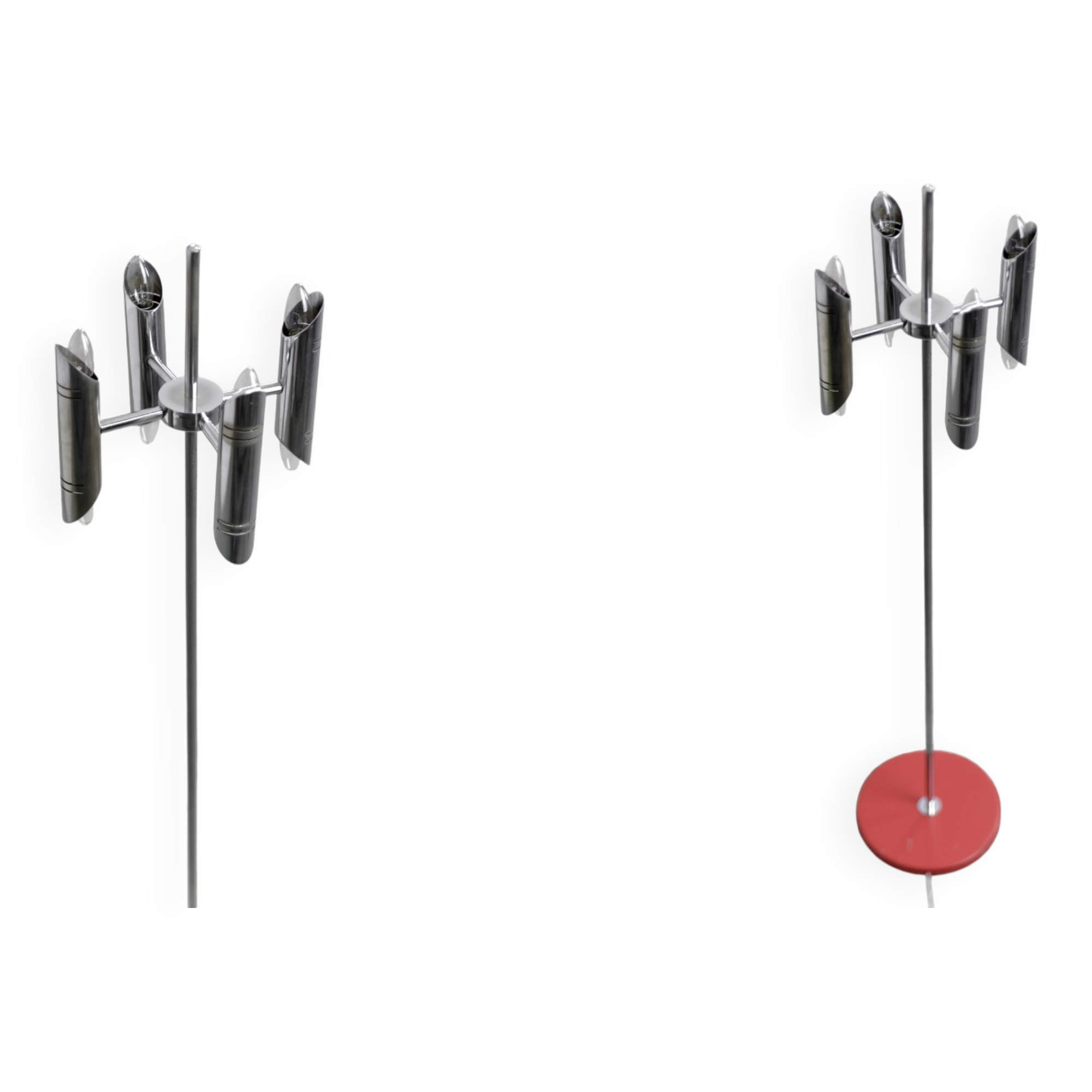 Mid-Century Modern Vintage Space Age Chrome Floor Lamp, 1960s