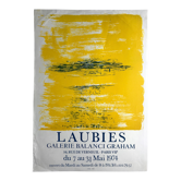 Poster in lithograph by René Laubiès, Galerie Balanci-Graham, 1974