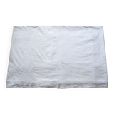Old sheet hand embroidery and monogram