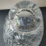 Vintage Bohemian Crystal Vase. Stylish geometric patterned design. Boho-chic. High 24.5 cm