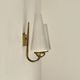 Pair of vintage wall lights in glass, brass, and opaline, Italy, 1970.