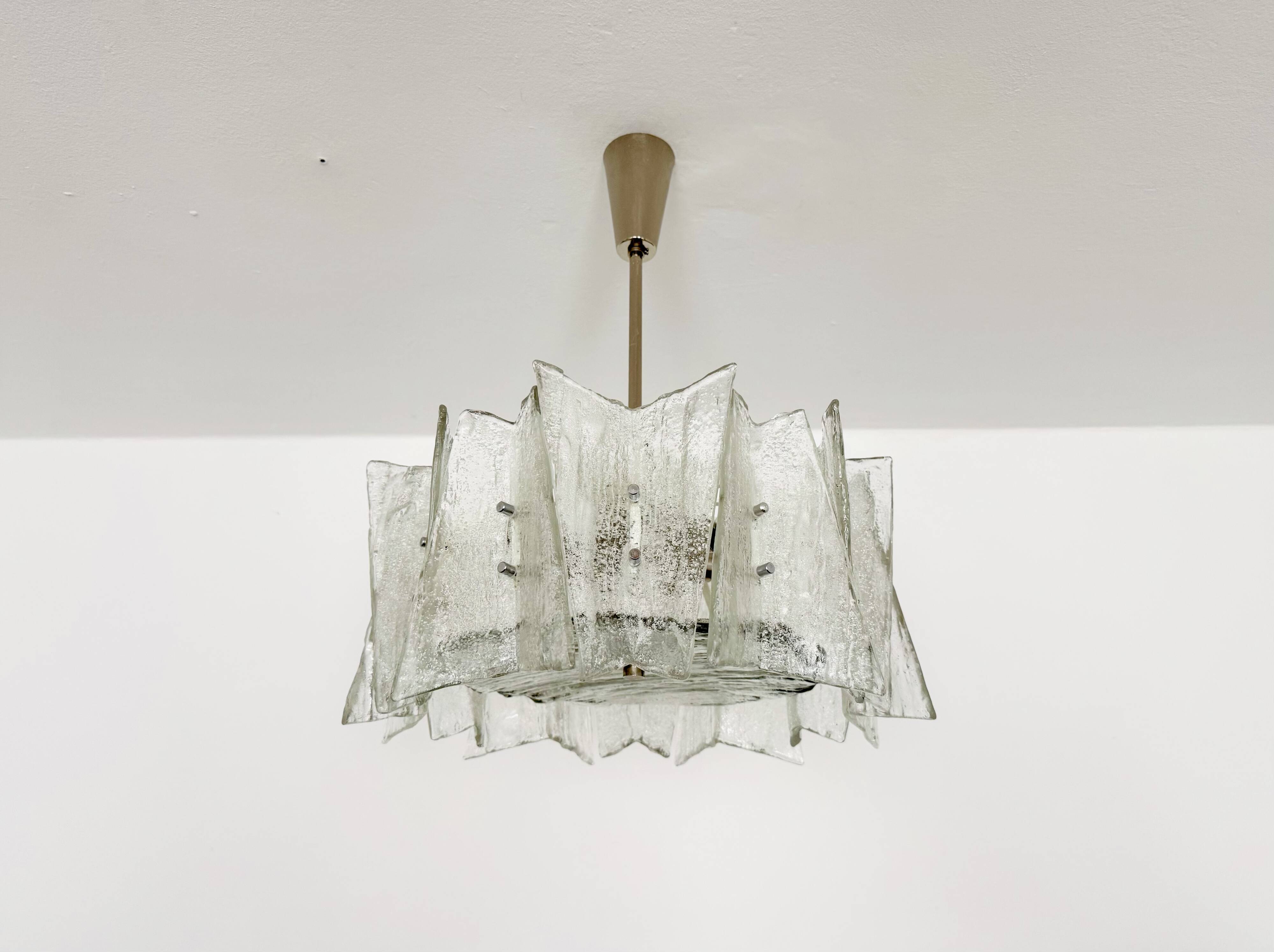 Austrian Ice Glass Chandelier