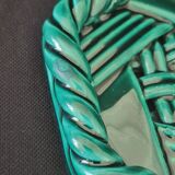 Varnished ceramic trivet from Vallauris and 2 bottle coasters.