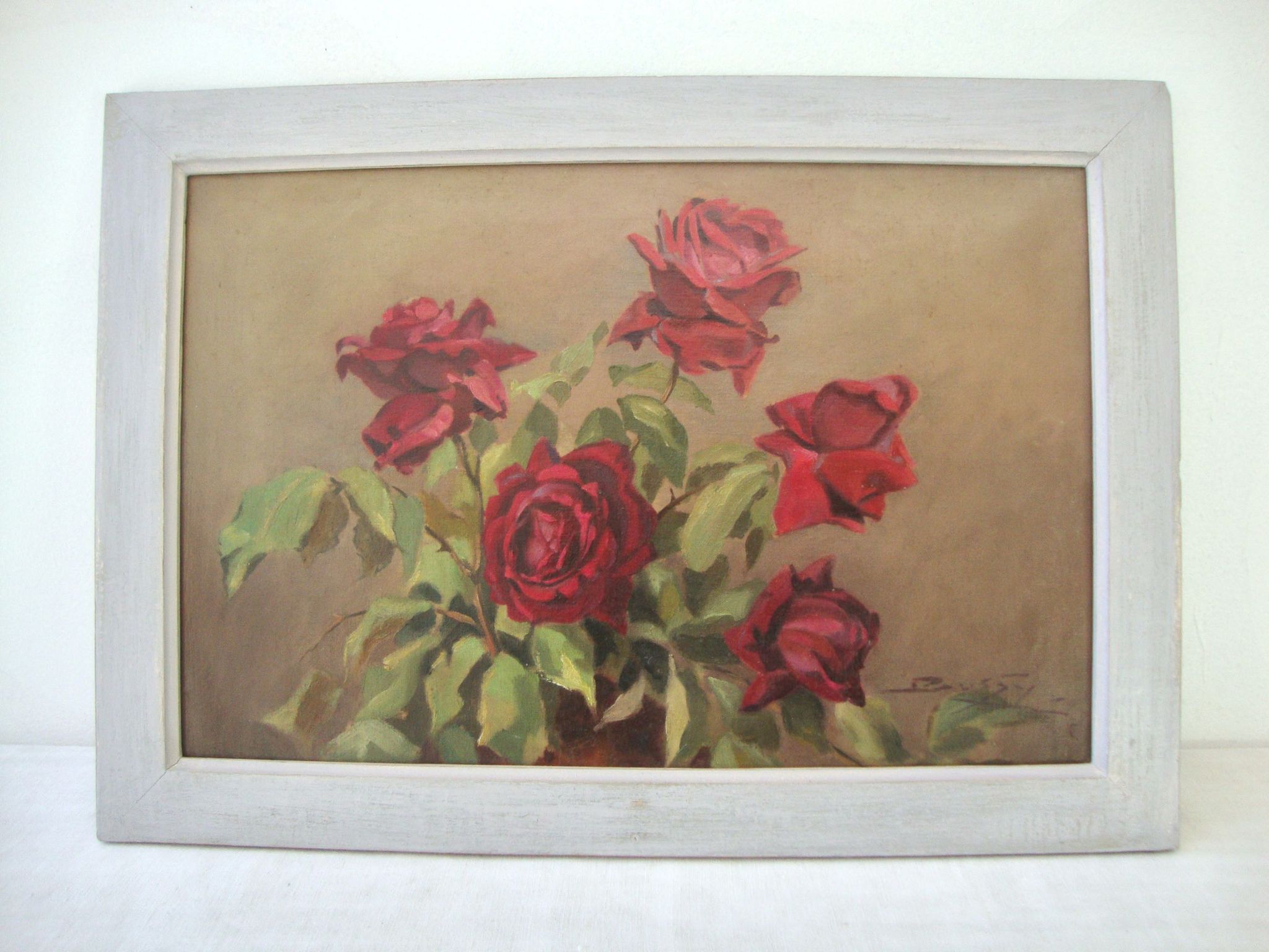 Ancient oil painting on canvas