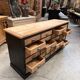 Workshop furniture with 24 drawers from the early 20th century.