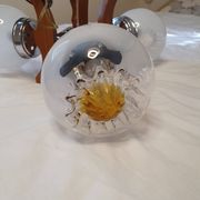 Lustre 3 branches Design Mazzega verres Murano