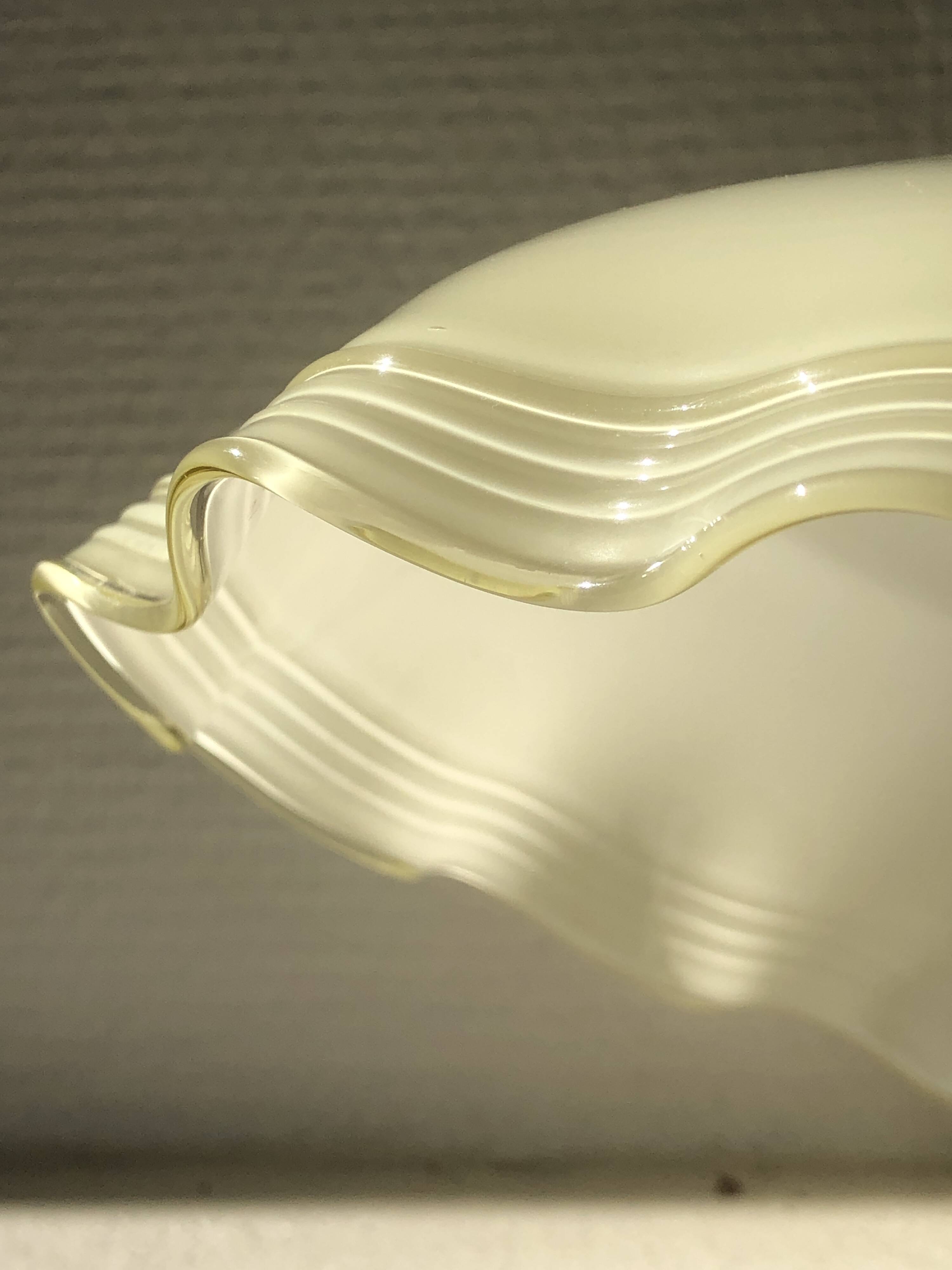 Cream-colored opaline light fixture