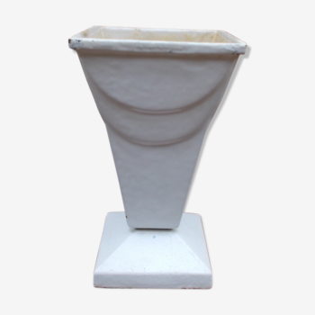 White cast iron vase