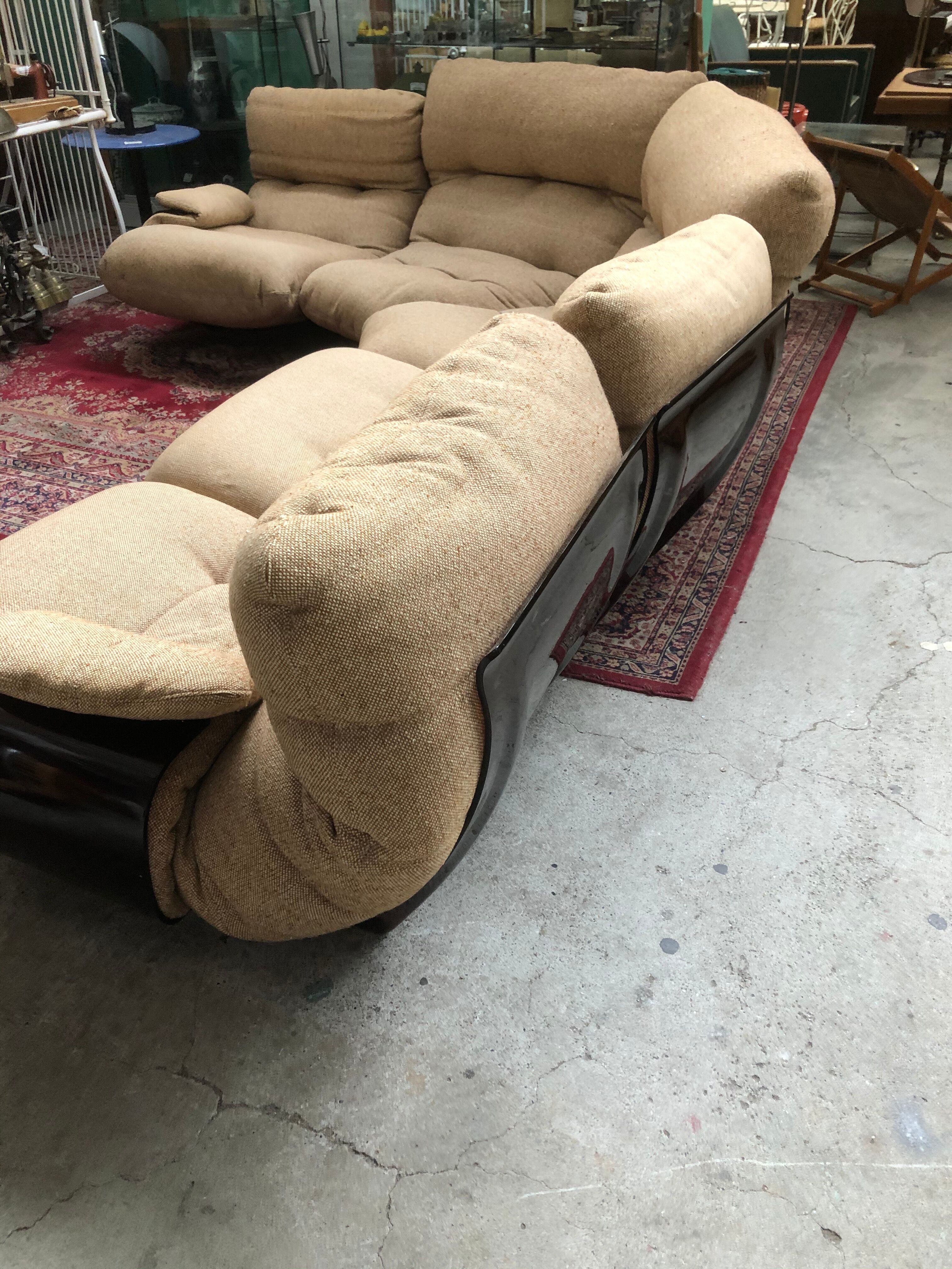Corner salon marsala by Michel Ducaroy for Ligne Roset 1970