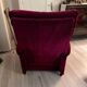 Vintage Parker Knoll red velvet recliner chair circa 1970
