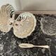 Shell-shaped metal butter dish