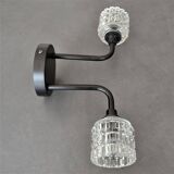 Double cut glass wall light