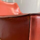 Cognac leather Cab lounge chair by Mario Bellini, 1970s