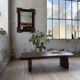 Table basse brutaliste artisanale 1950