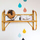 Rattan wall shelf