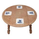 bleached oak coffee table 1950