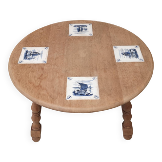 bleached oak coffee table 1950