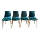 Set of 4 fantasy design chairs – brand: Cancio (wood & polycarbonate)