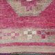 Tapis de Couloir Anatolien Fuchsia, Motifs Géométriques Vintage, 94x324 Cm