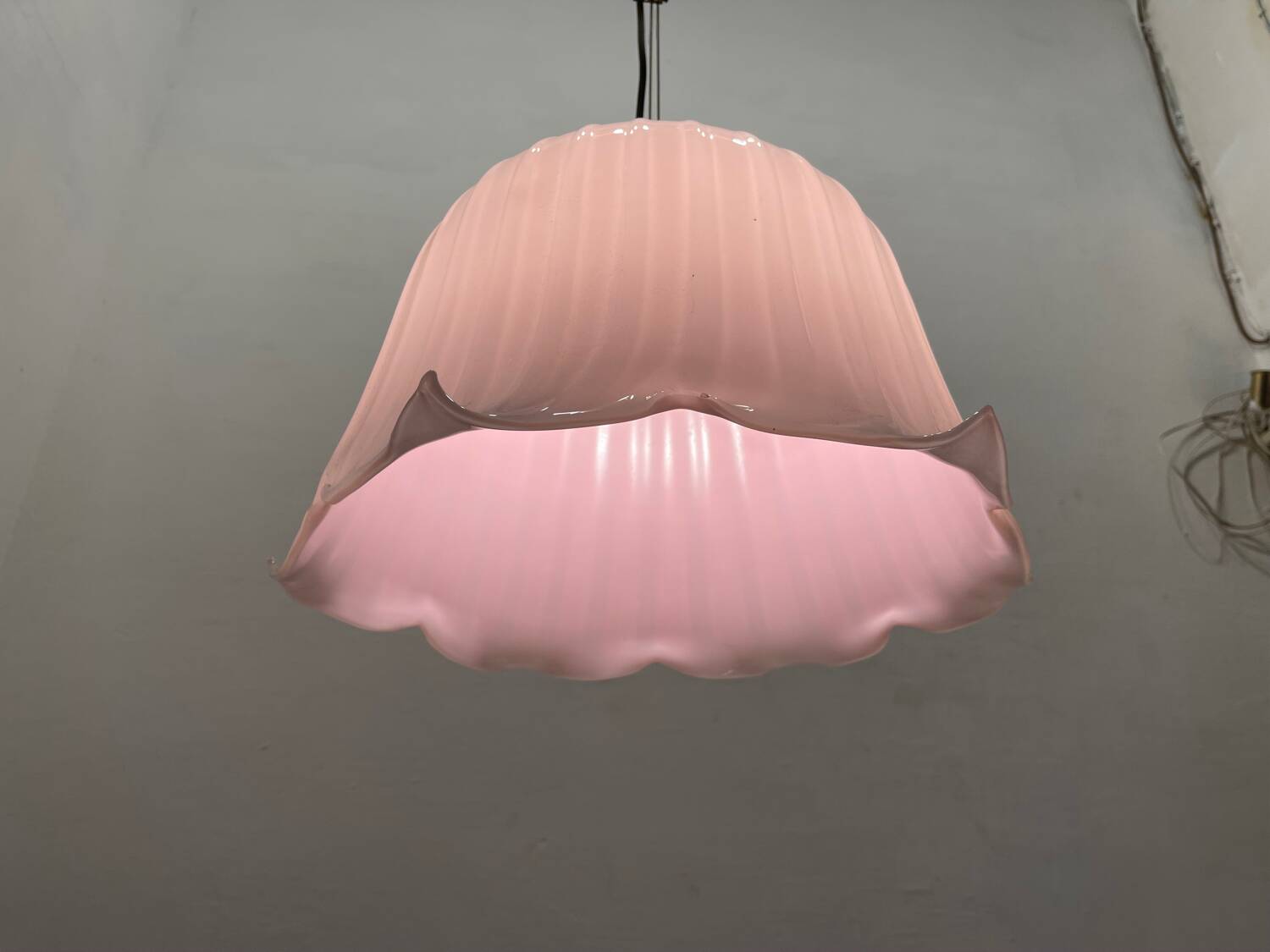 Large Pink Murano Glass Light Pendant 1970’s