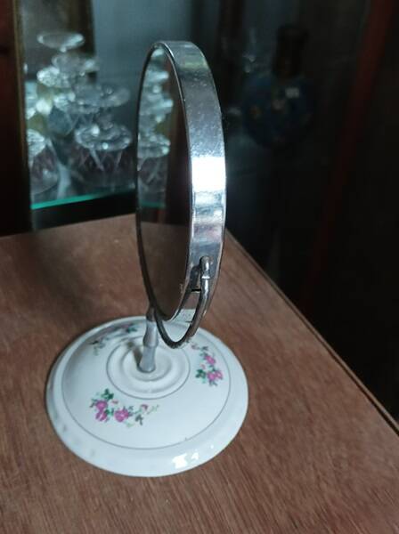 Chrome metal ceramic dressing table mirror