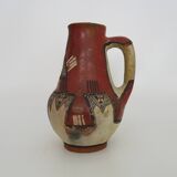 Iddeqi Kabyle pottery, Kabyle pitcher, Berber. Kabyle folk art. The 50's