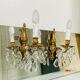 Louis XV wall lights in gilded bronze with pendants, mid-20th century / n°2