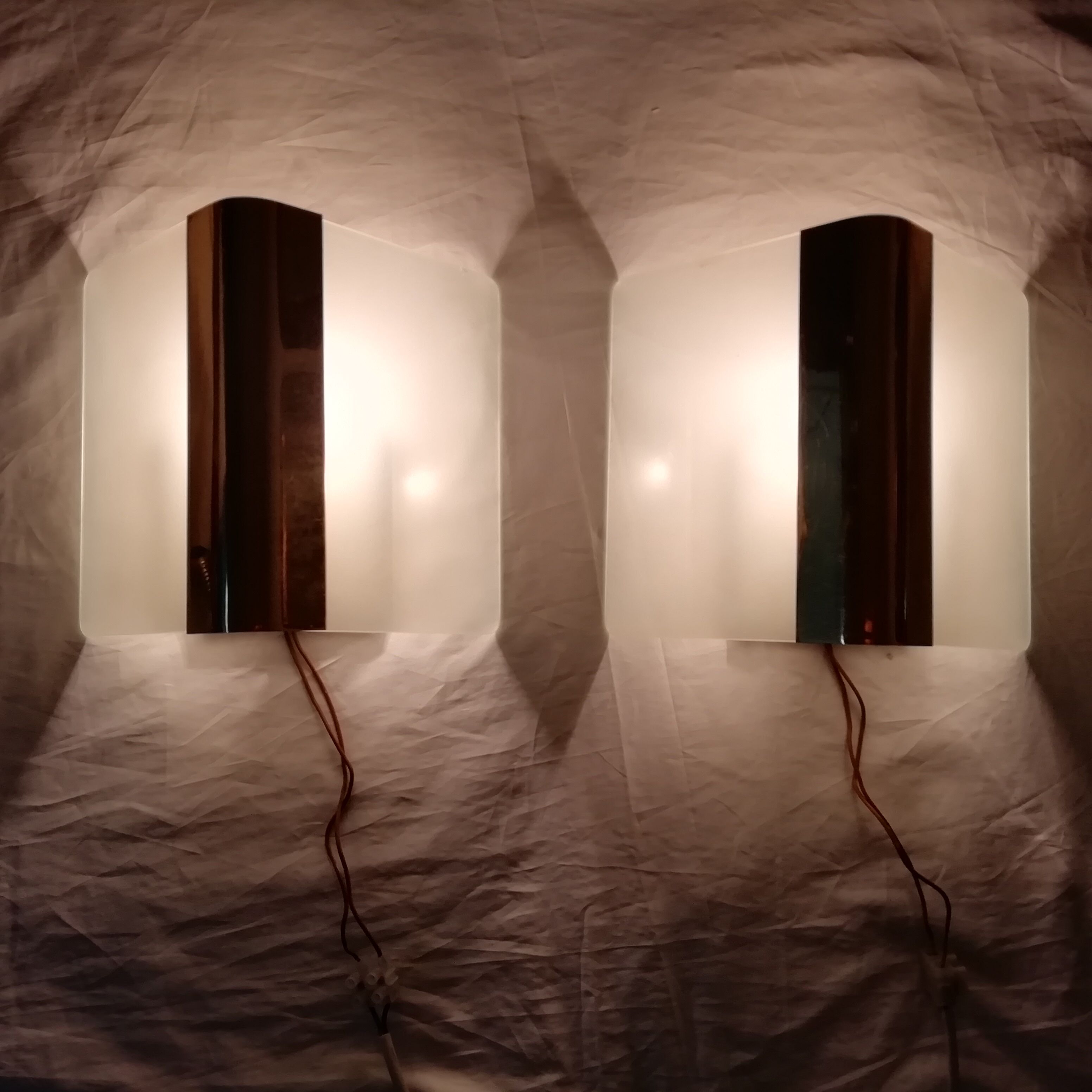 Wall light "Metalarte" glass 1970s