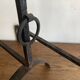Paire de chenets en fer battu 1960