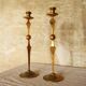 Contemporary brass candlesticks.