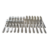 12 fish cutlery sets 24p silver plated Noel Collet Grand Prix Monaco