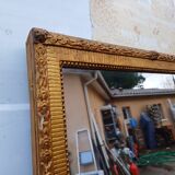 Mirror 19th Wood and Golden Stuck
