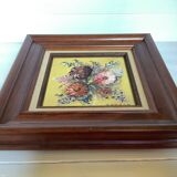 Tableau huile sur toile Rabaey bouquet de fleurs