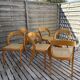 Set of 6 caned chairs by Baumann, gondola model.