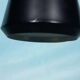 Vintage pendant light design, retro black and white ambient lamp.