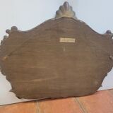 Miroir style Louis XV en chêne patiné doré 79×70cm