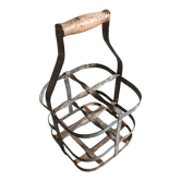 Porte bouteille en métal et bois
