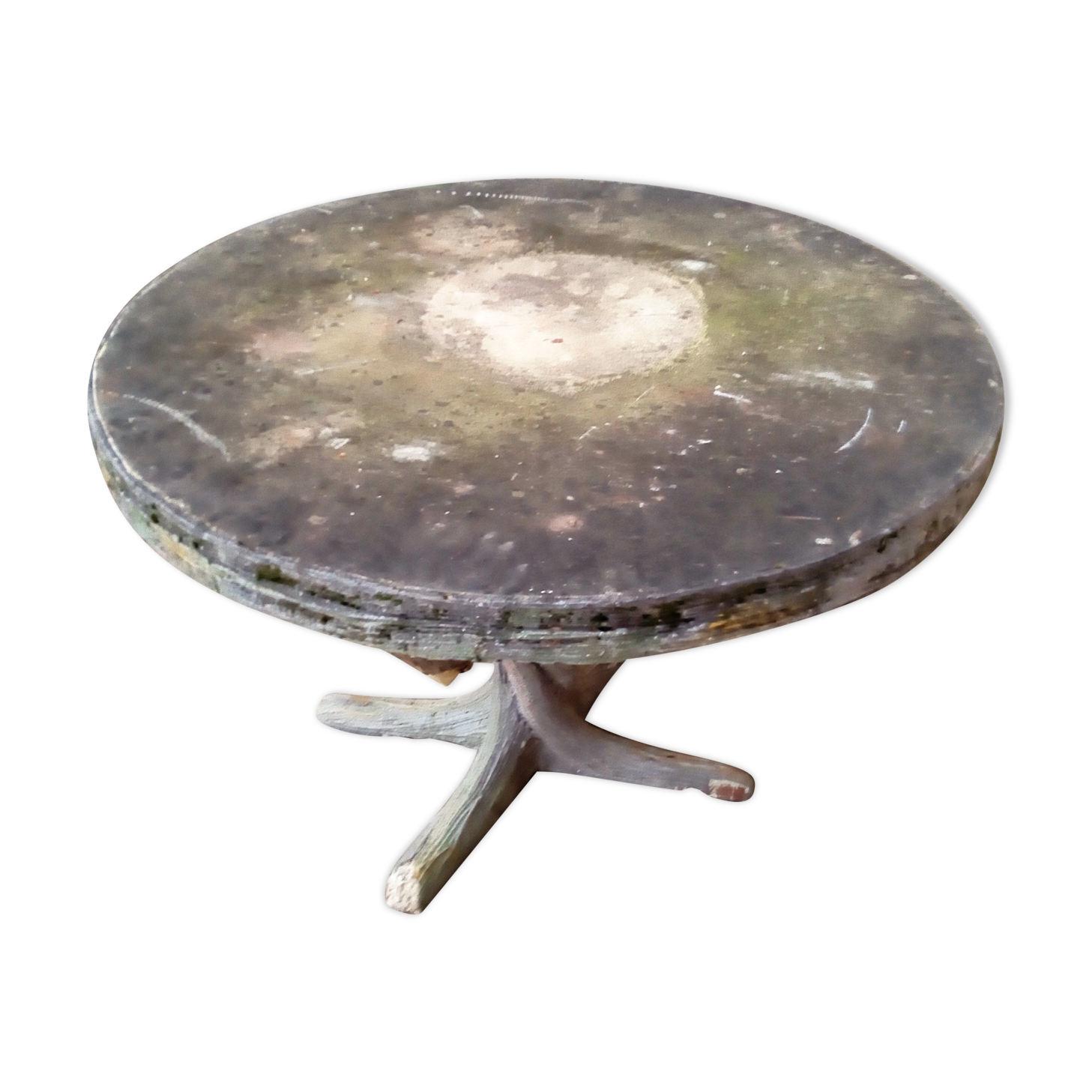 Wood-style cement garden table