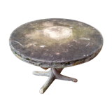 Table de jardin en ciment façon bois