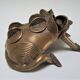 Sculptural frog brass vintage African art