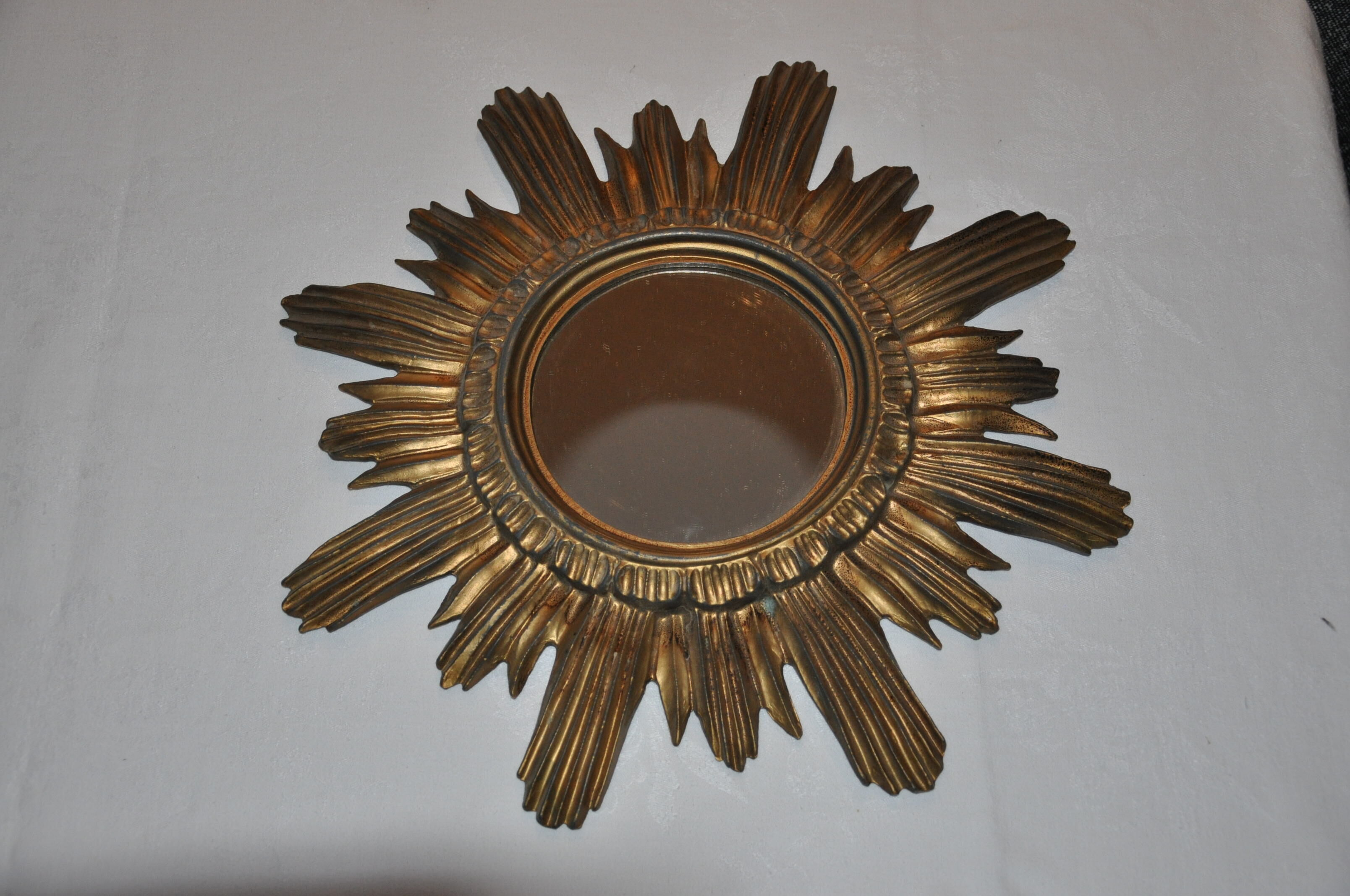 Golden sun mirror made in Italy 70
