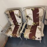 Paire de fauteuils Baumann éventail